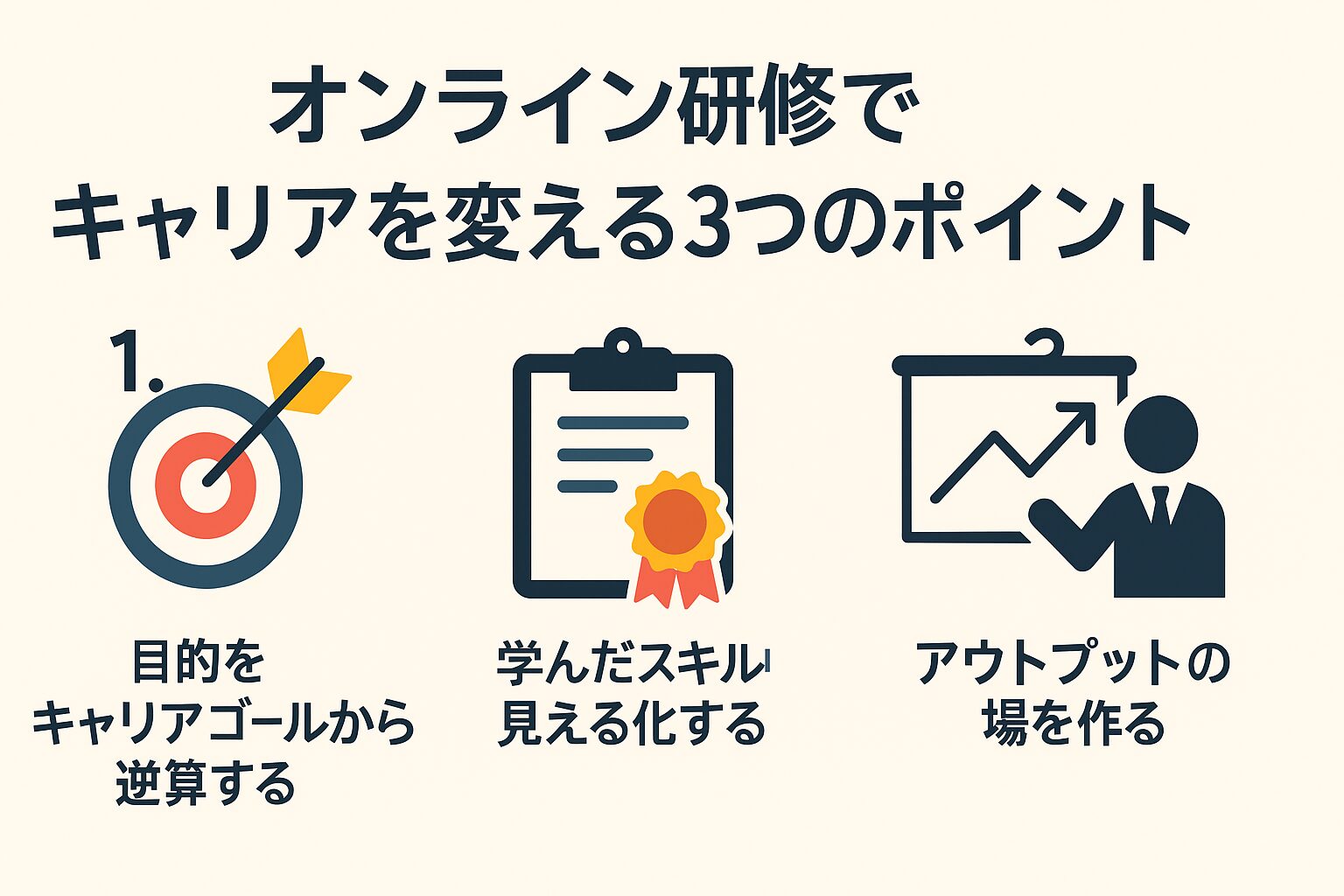 オンライン研修でキャリアを変える3つのポイント